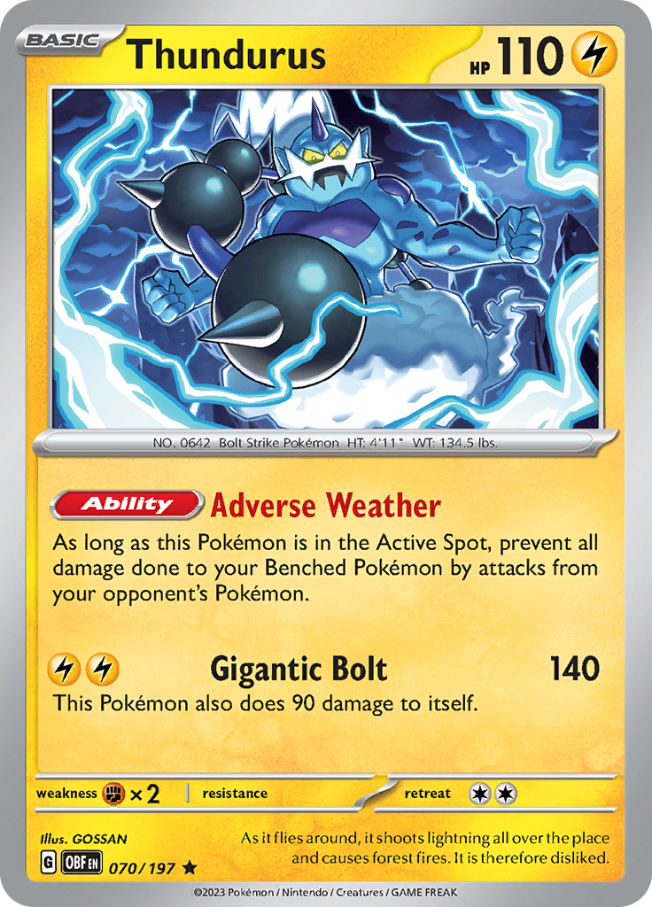 Thundurus (070/197) [Scarlet & Violet: Obsidian Flames] | Game Master's Emporium (The New GME)