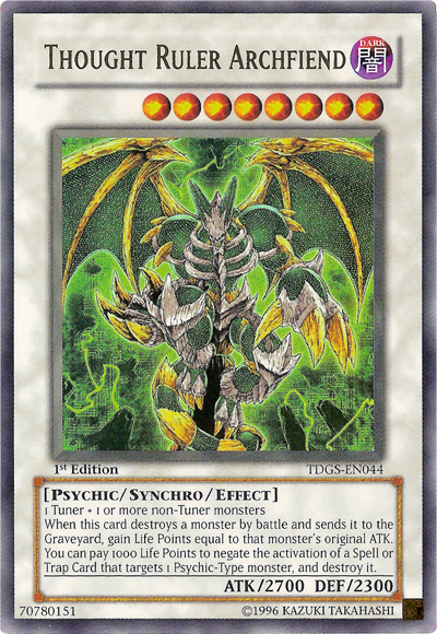 Thought Ruler Archfiend [TDGS-EN044] Ultra Rare | Game Master's Emporium (The New GME)