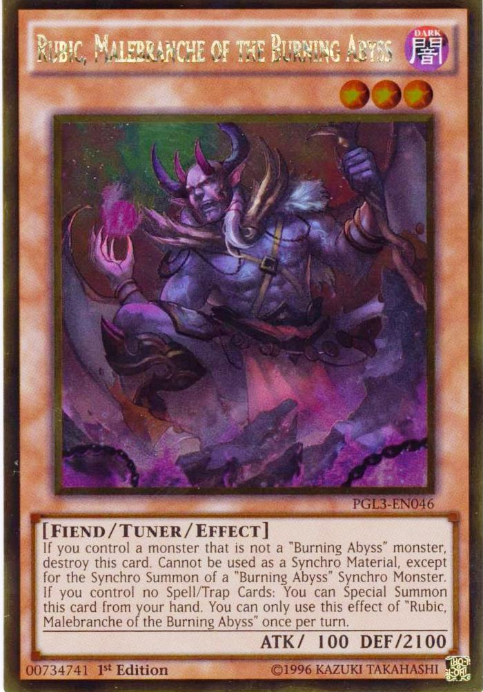 Rubic, Malebranche of the Burning Abyss [PGL3-EN046] Gold Rare | Game Master's Emporium (The New GME)