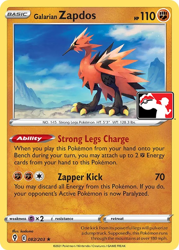 Galarian Zapdos (082/203) [Prize Pack Series One] | Game Master's Emporium (The New GME)