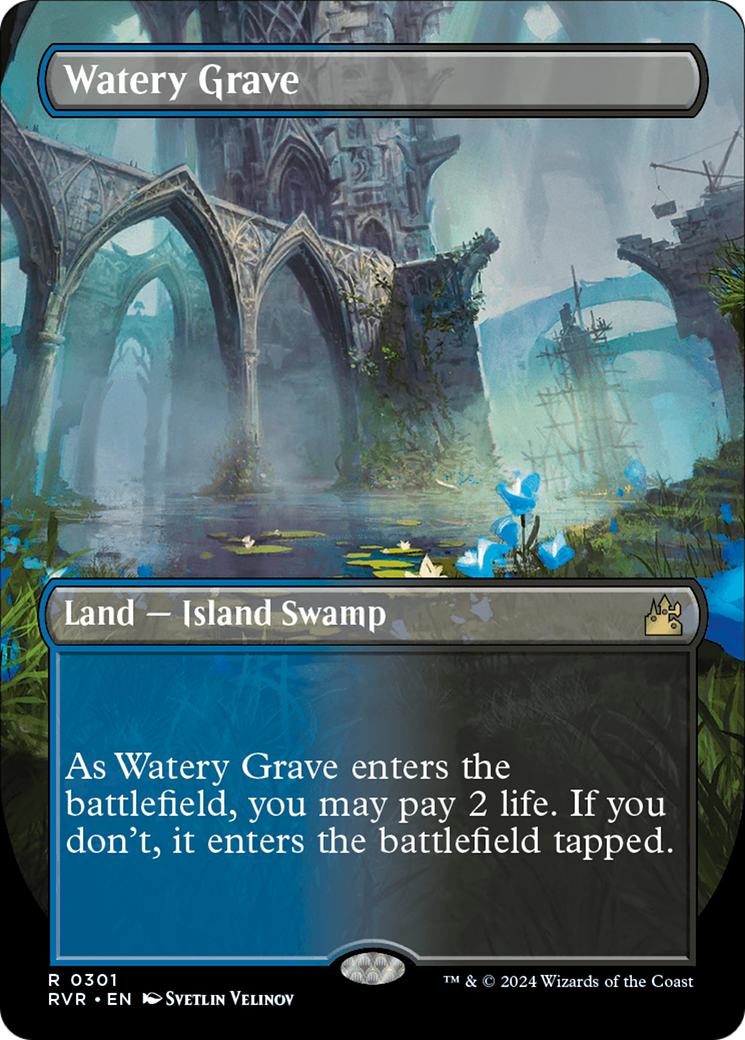 Watery Grave (Borderless) [Ravnica Remastered] | Game Master's Emporium (The New GME)
