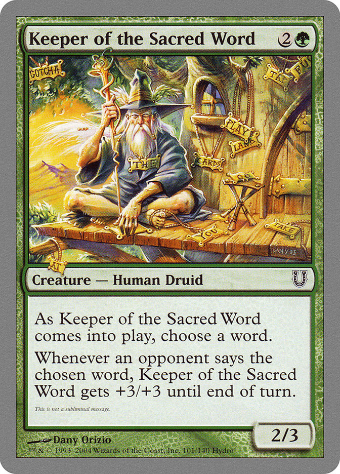 Keeper of the Sacred Word [Unhinged] | Game Master's Emporium (The New GME)