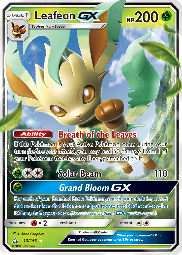 Leafeon GX (13/156) [Sun & Moon: Ultra Prism] | Game Master's Emporium (The New GME)