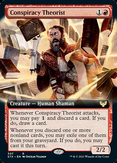 Conspiracy Theorist (Extended Art) [Strixhaven: School of Mages] | Game Master's Emporium (The New GME)