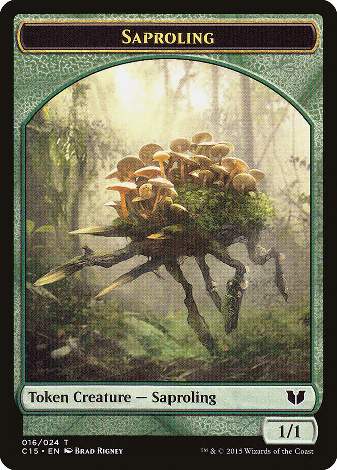 Elephant // Saproling Double-Sided Token [Commander 2015 Tokens] | Game Master's Emporium (The New GME)