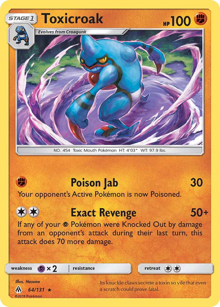 Toxicroak (64/131) [Sun & Moon: Forbidden Light] | Game Master's Emporium (The New GME)