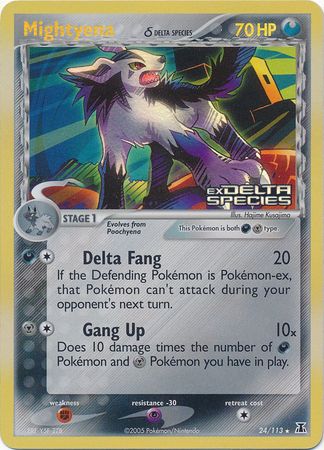 Mightyena (24/113) (Delta Species) (Stamped) [EX: Delta Species] | Game Master's Emporium (The New GME)