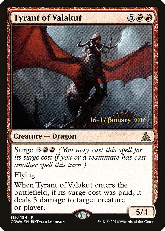 Tyrant of Valakut [Oath of the Gatewatch Prerelease Promos] | Game Master's Emporium (The New GME)