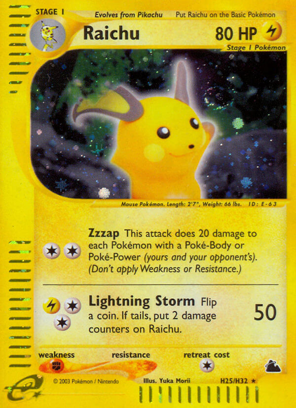 Raichu (H25/H32) [Skyridge] | Game Master's Emporium (The New GME)