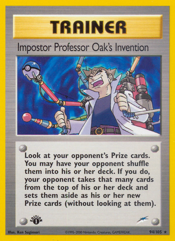 Impostor Professor Oak's Invention (94/105) [Neo Destiny 1st Edition] | Game Master's Emporium (The New GME)