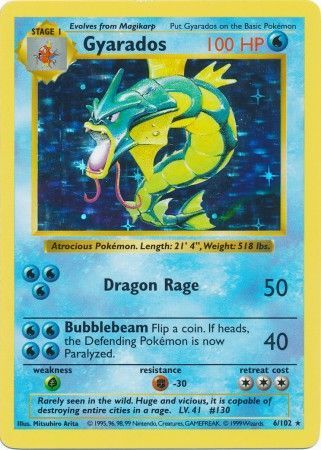 Gyarados (6/102) [Base Set Shadowless Unlimited] | Game Master's Emporium (The New GME)