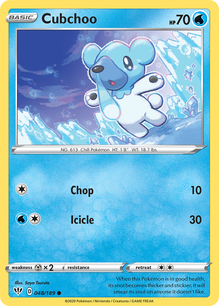 Cubchoo (048/189) [Sword & Shield: Darkness Ablaze] | Game Master's Emporium (The New GME)