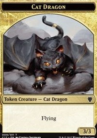 Cat Dragon // Dragon (006) Double-Sided Token [Commander 2017 Tokens] | Game Master's Emporium (The New GME)