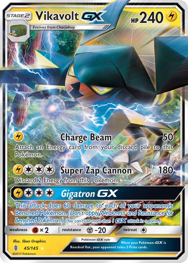 Vikavolt GX (45/145) [Sun & Moon: Guardians Rising] | Game Master's Emporium (The New GME)