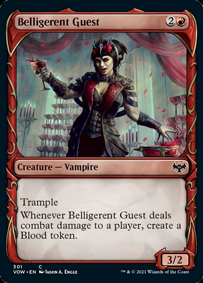 Belligerent Guest (Showcase Fang Frame) [Innistrad: Crimson Vow] | Game Master's Emporium (The New GME)