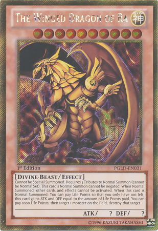 The Winged Dragon of Ra [PGLD-EN031] Gold Secret Rare | Game Master's Emporium (The New GME)