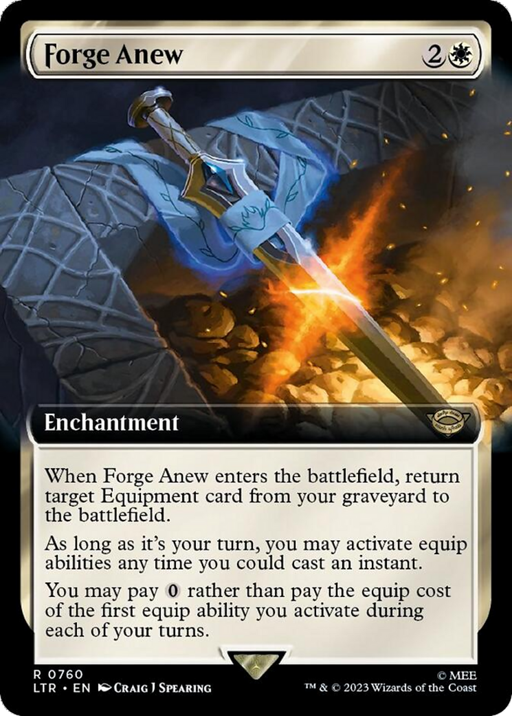 Forge Anew (Extended Art) (Surge Foil) [The Lord of the Rings: Tales of Middle-Earth] | Game Master's Emporium (The New GME)