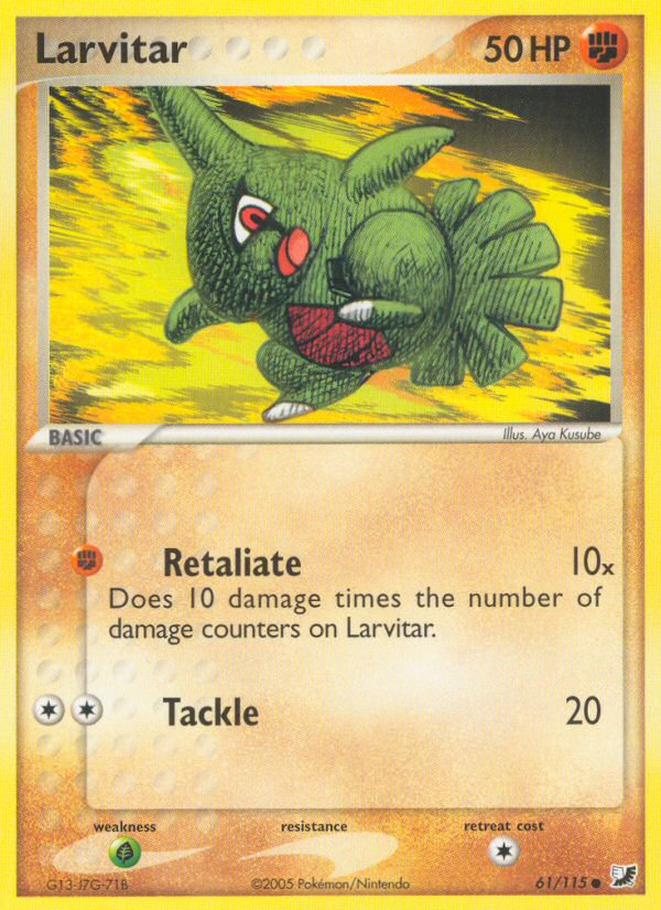 Larvitar (61/115) [EX: Unseen Forces] | Game Master's Emporium (The New GME)