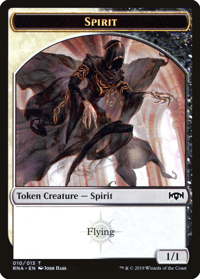 Spirit (002) // Spirit (010) Double-Sided Token [Ravnica Allegiance Guild Kit Tokens] | Game Master's Emporium (The New GME)