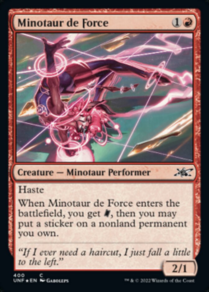 Minotaur de Force (Galaxy Foil) [Unfinity] | Game Master's Emporium (The New GME)