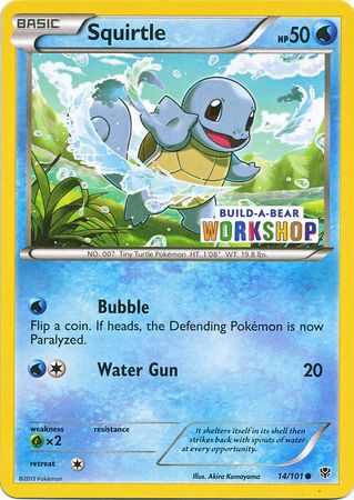 Squirtle (14/101) (Build A Bear Workshop Exclusive) [Black & White: Plasma Blast] | Game Master's Emporium (The New GME)