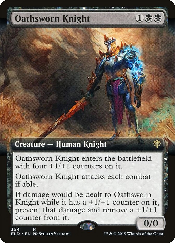 Oathsworn Knight (Extended Art) [Throne of Eldraine] | Game Master's Emporium (The New GME)