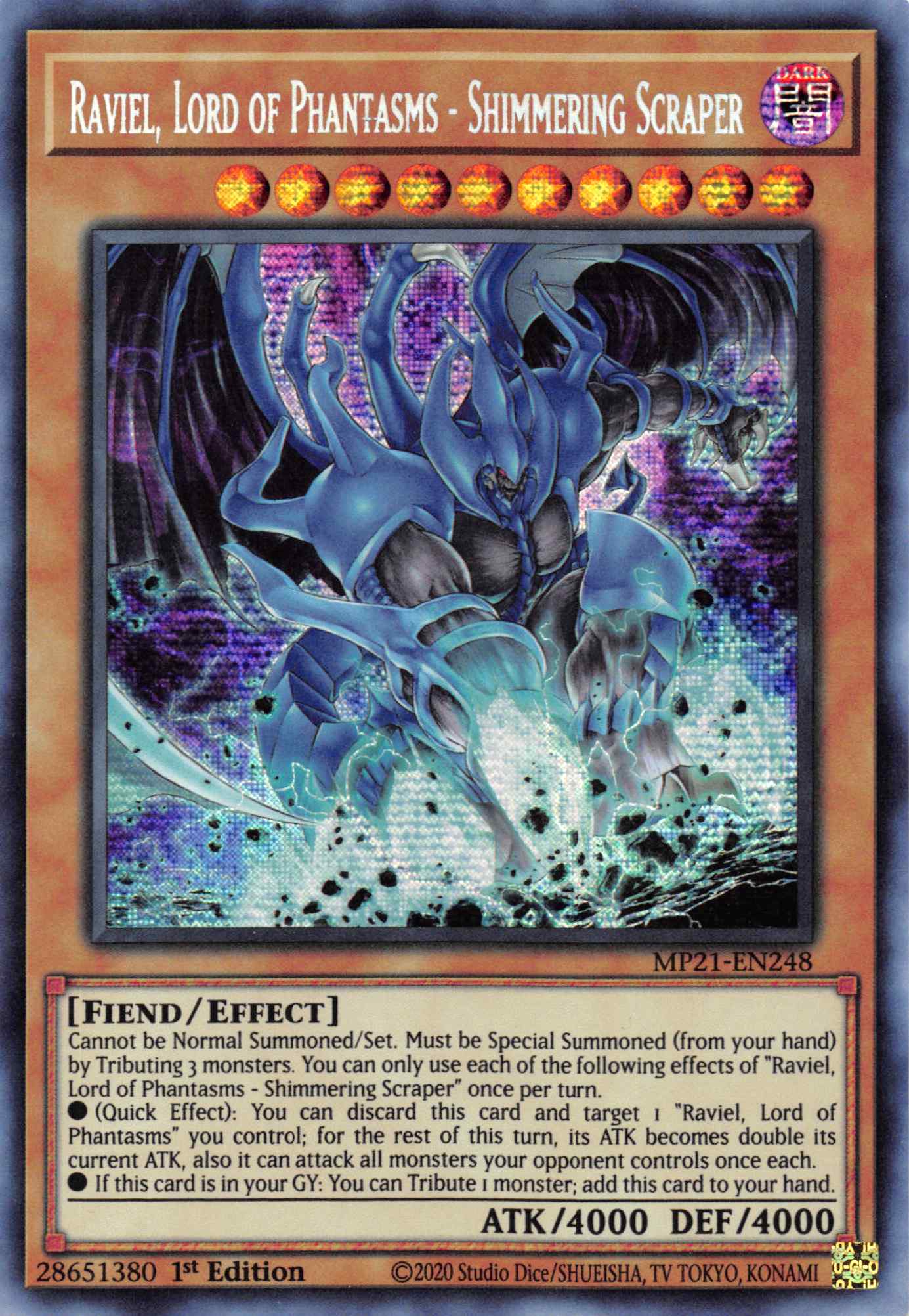 Raviel, Lord of Phantasms - Shimmering Scraper [MP21-EN248] Prismatic Secret Rare | Game Master's Emporium (The New GME)