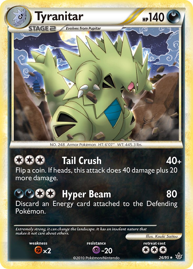 Tyranitar (26/95) (Theme Deck Exclusive) [HeartGold & SoulSilver: Unleashed] | Game Master's Emporium (The New GME)