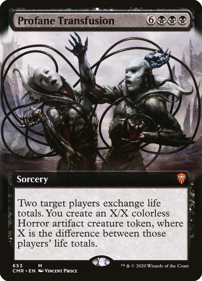 Profane Transfusion (Extended Art) [Commander Legends] | Game Master's Emporium (The New GME)