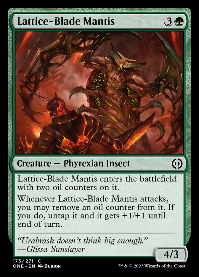 Lattice-Blade Mantis [Phyrexia: All Will Be One] | Game Master's Emporium (The New GME)