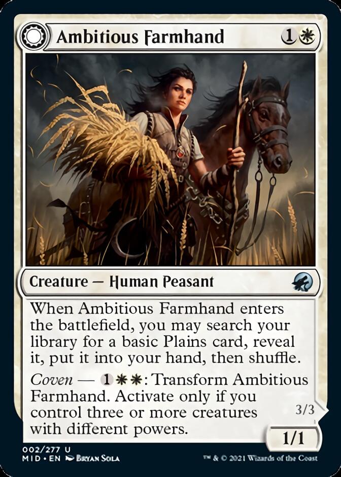 Ambitious Farmhand // Seasoned Cathar [Innistrad: Midnight Hunt] | Game Master's Emporium (The New GME)