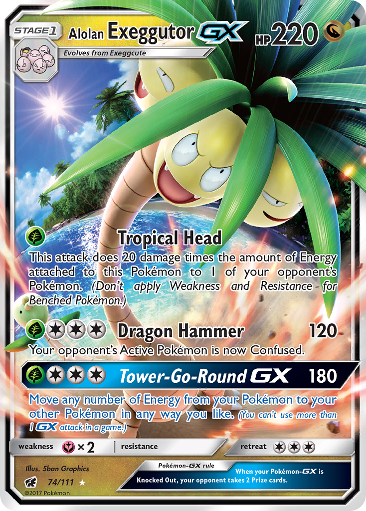 Alolan Exeggutor GX (74/111) [Sun & Moon: Crimson Invasion] | Game Master's Emporium (The New GME)