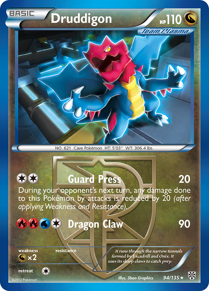 Druddigon (94/135) [Black & White: Plasma Storm] | Game Master's Emporium (The New GME)