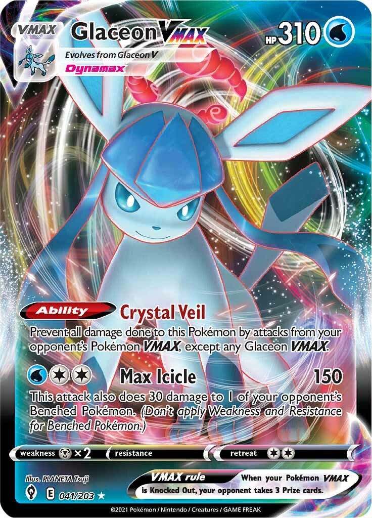 Glaceon VMAX (041/203) [Sword & Shield: Evolving Skies] | Game Master's Emporium (The New GME)