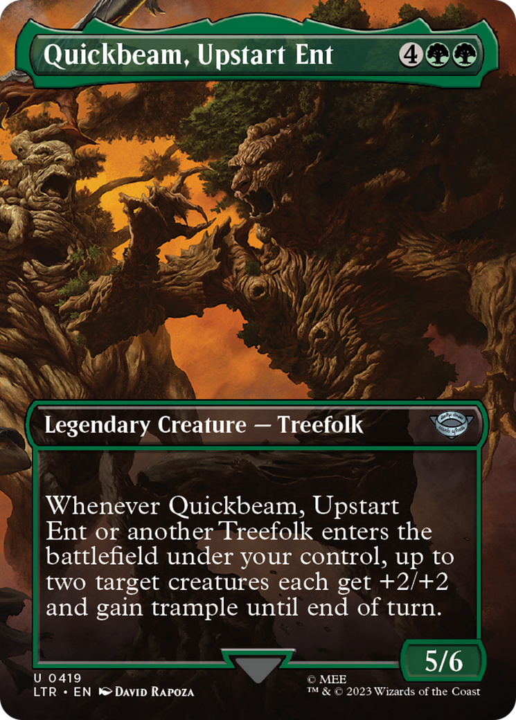 Quickbeam, Upstart Ent (Borderless Alternate Art) [The Lord of the Rings: Tales of Middle-Earth] | Game Master's Emporium (The New GME)