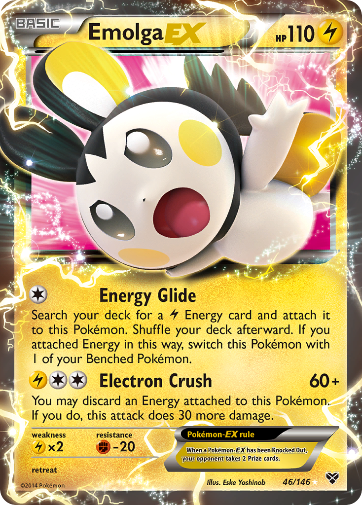 Emolga EX (46/146) [XY: Base Set] | Game Master's Emporium (The New GME)