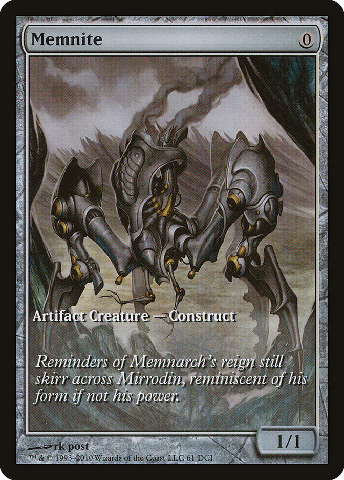 Memnite (Game Day) (Extended Art) [Scars of Mirrodin Promos] | Game Master's Emporium (The New GME)