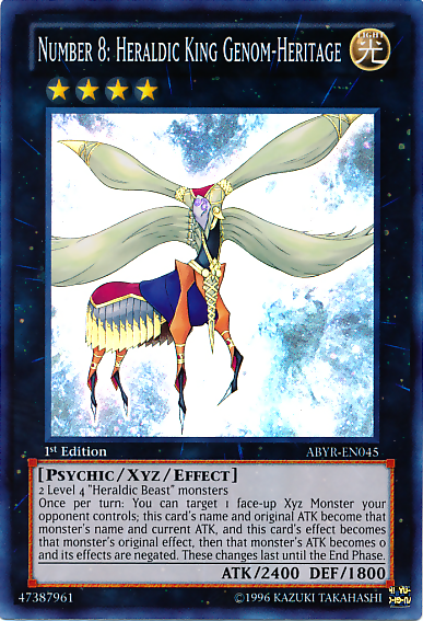 Number 8: Heraldic King Genom-Heritage [ABYR-EN045] Super Rare | Game Master's Emporium (The New GME)