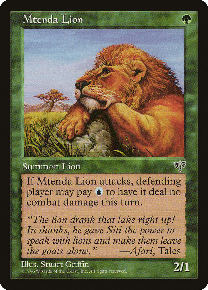 Mtenda Lion [Mirage] | Game Master's Emporium (The New GME)