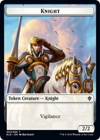 Knight // Food (17) Double-Sided Token [Throne of Eldraine Tokens] | Game Master's Emporium (The New GME)