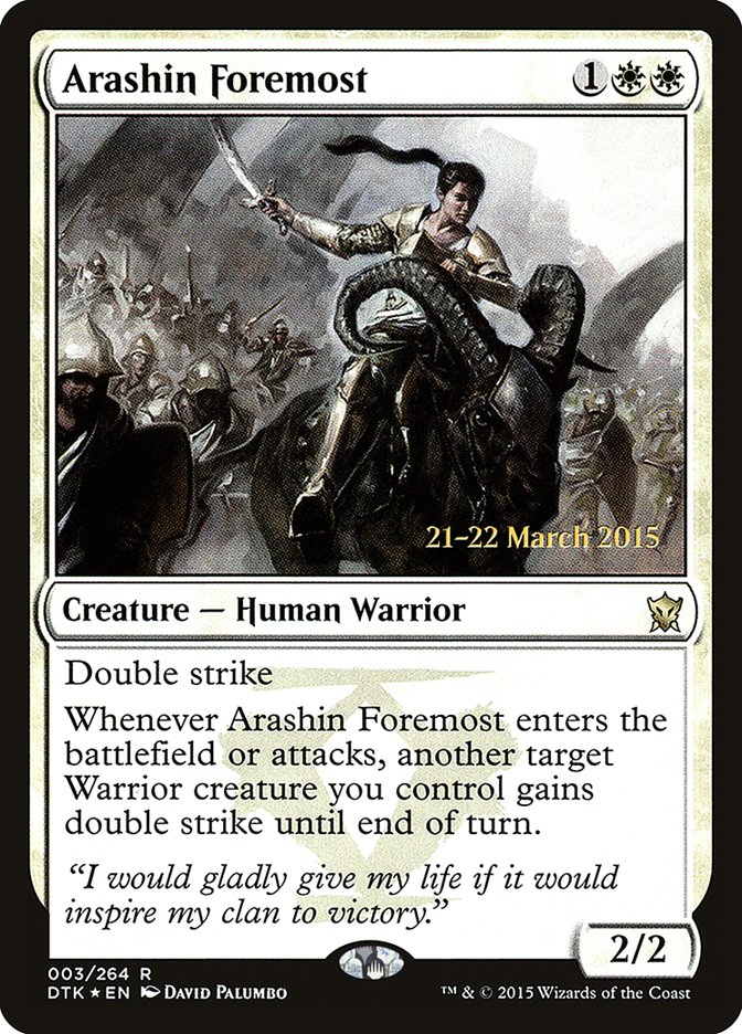 Arashin Foremost [Dragons of Tarkir Prerelease Promos] | Game Master's Emporium (The New GME)