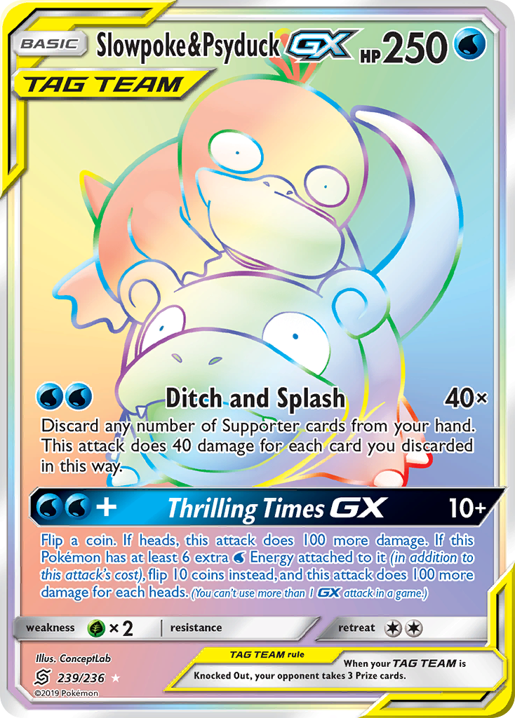 Slowpoke & Psyduck GX (239/236) [Sun & Moon: Unified Minds] | Game Master's Emporium (The New GME)