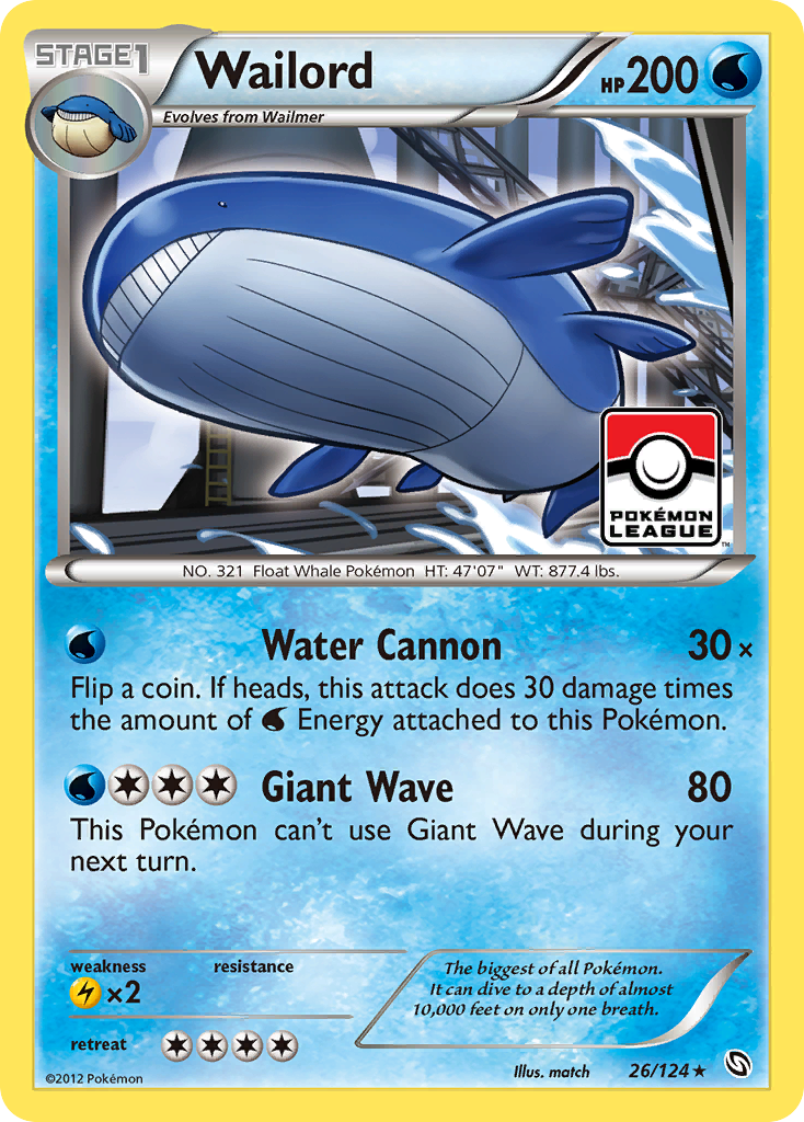 Wailord (26/124) [Black & White: Dragons Exalted] | Game Master's Emporium (The New GME)