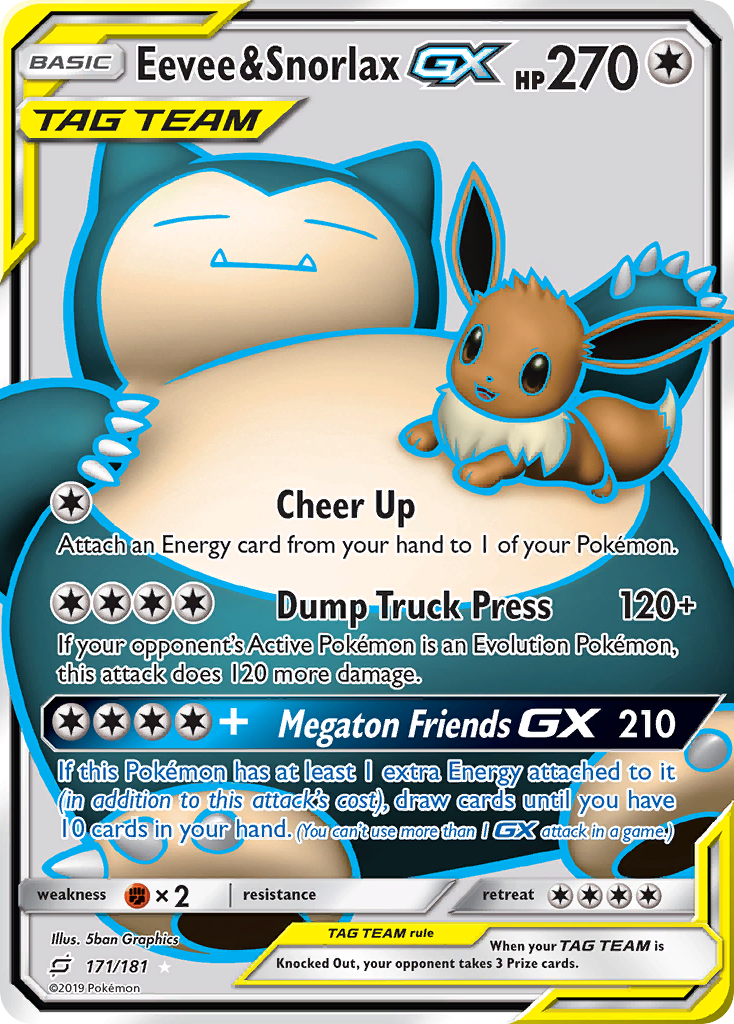 Eevee & Snorlax GX (171/181) [Sun & Moon: Team Up] | Game Master's Emporium (The New GME)