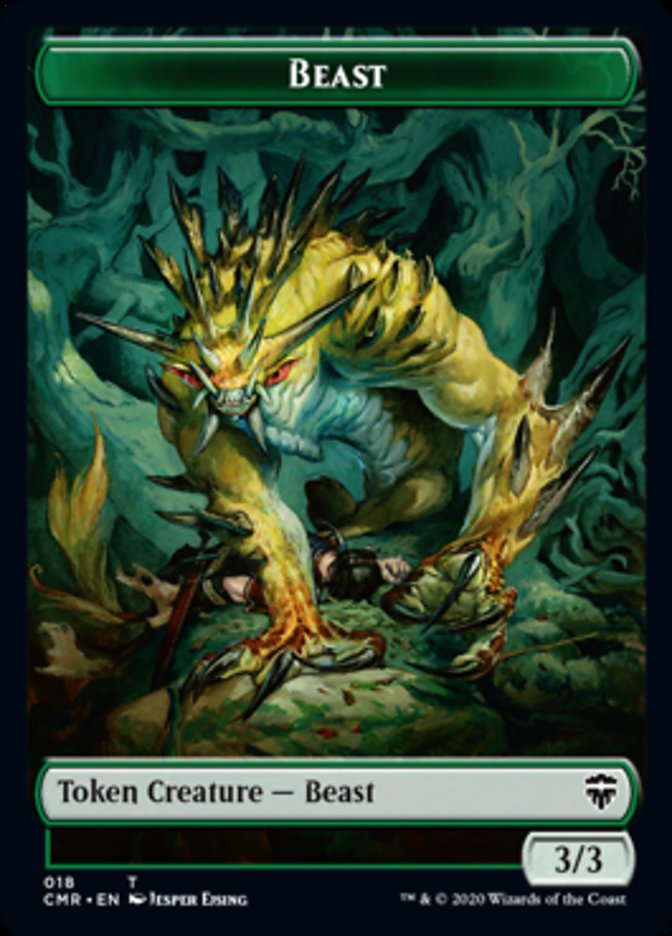 Beast (18) // Beast (19) Double-Sided Token [Commander Legends Tokens] | Game Master's Emporium (The New GME)