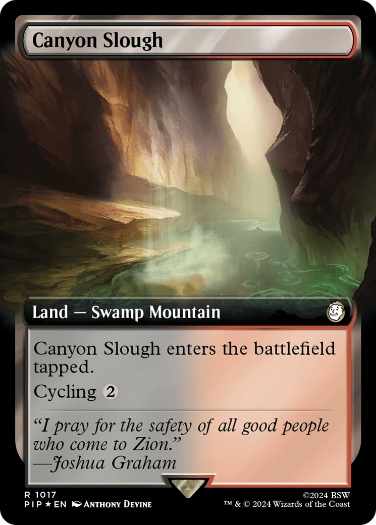Canyon Slough (Extended Art) (Surge Foil) [Fallout] | Game Master's Emporium (The New GME)
