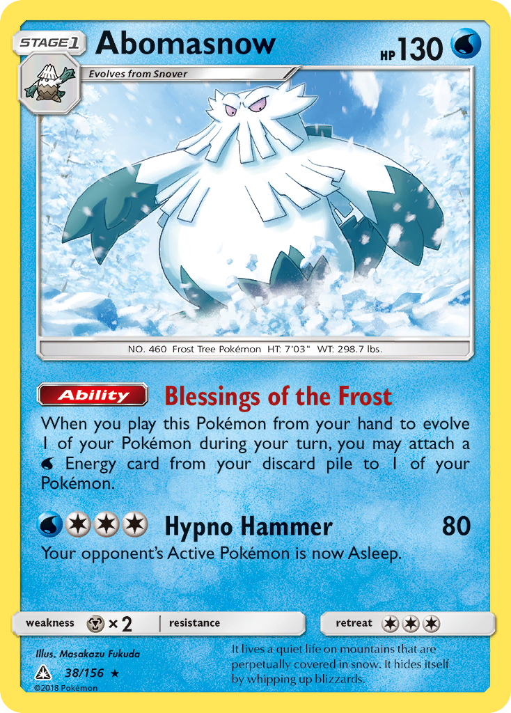 Abomasnow (38/156) [Sun & Moon: Ultra Prism] | Game Master's Emporium (The New GME)