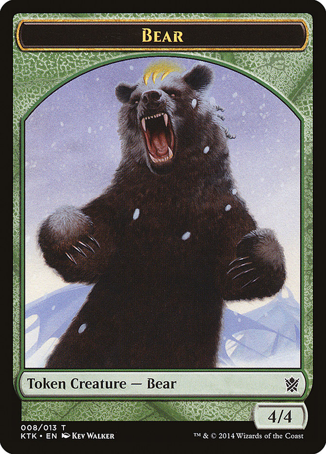 Bear Token [Khans of Tarkir Tokens] | Game Master's Emporium (The New GME)