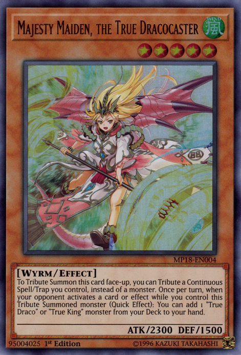 Majesty Maiden, the True Dracocaster [MP18-EN004] Ultra Rare | Game Master's Emporium (The New GME)