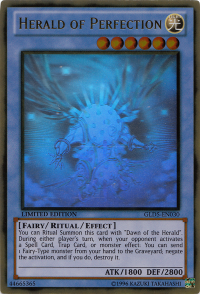 Herald of Perfection [GLD5-EN030] Ghost/Gold Rare | Game Master's Emporium (The New GME)